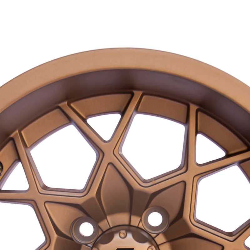 ล้ออะลูมิเนียมสำหรับรถกอล์ฟขนาด 12 / 14 นิ้ว สีบรอนซ์ ลาย 4X4 Bolt Pattern -25 ET 101.6 PCD