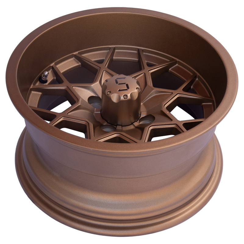 ล้ออะลูมิเนียมสำหรับรถกอล์ฟขนาด 12 / 14 นิ้ว สีบรอนซ์ ลาย 4X4 Bolt Pattern -25 ET 101.6 PCD