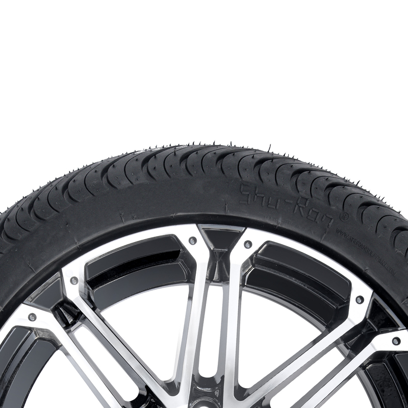 ล้อและยางรถกอล์ฟขนาด 14x7 ชุดยาง 225/30-14 Street Tire สีดำเงา