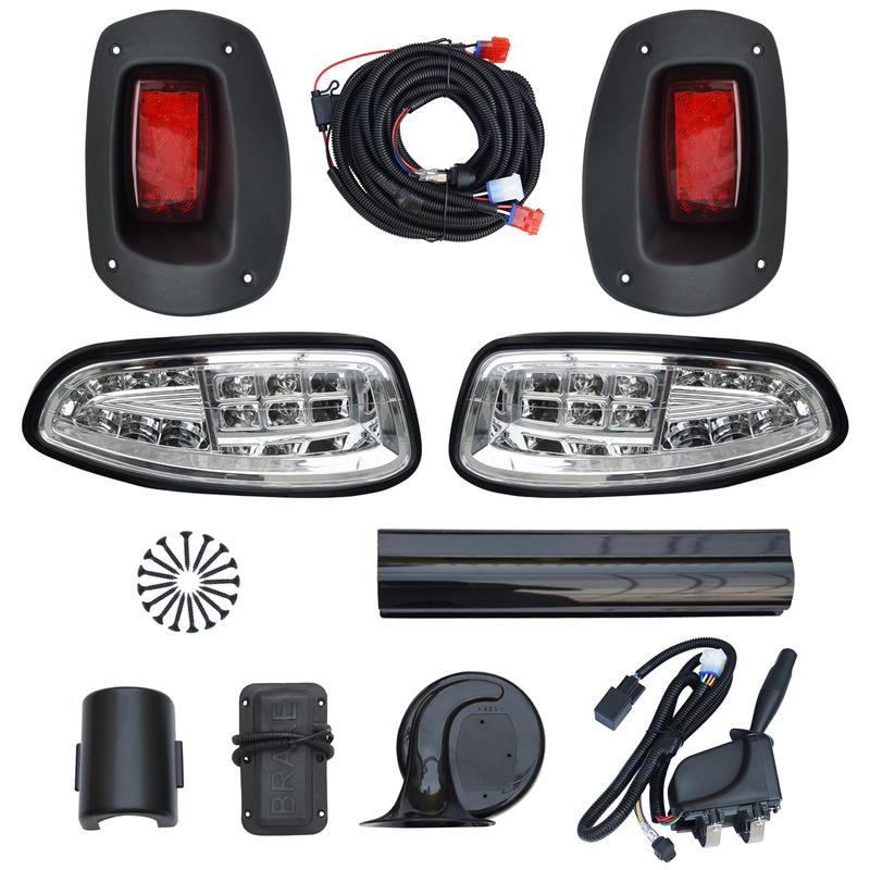 ชุดไฟ LED Deluxe สําหรับ EZGO RXV ไฟหน้า LED และไฟท้าย LED