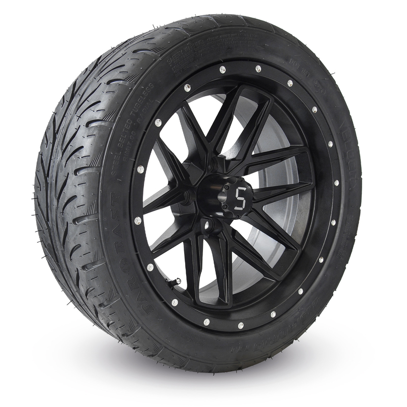 215/40R 15 นิ้ว กอล์ฟ คาร์ท แมท ดําล้อและยางง่ายในการติดตั้ง
