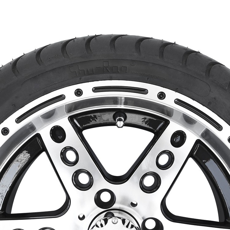 คาร์ทกอล์ฟ 14' / สีดํา อลูมิเนียม 6 สเปค Rims และ 225/30-14 ถนนยาง Combo