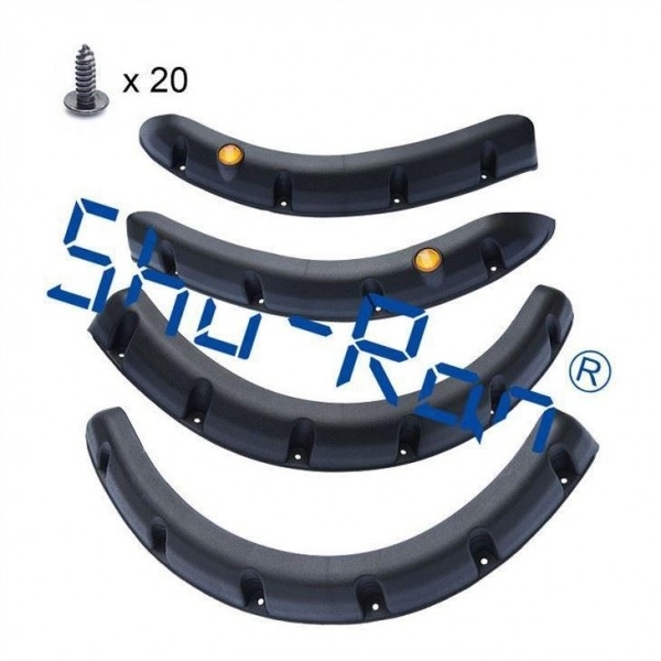 คันกอล์ฟสีดํา ด้านหลังและหน้า Fender Flares สําหรับ Yamaha ชุด 4 ชิ้น