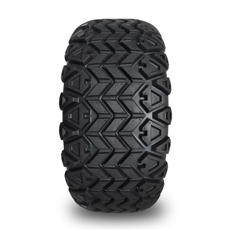 ชุดล้อรถกอล์ฟขนาด 14 นิ้ว สีแดง/ล้อสีดำเงา และยาง All Terrain DOT ขนาด 22x10-14 นิ้ว