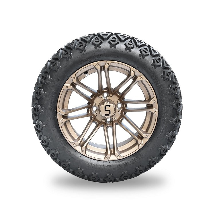 14' กรอบทองแดงและยาง 22x10-14 รวมสําหรับรถกอล์ฟ / ATV, 4 ชั้น Tubeless