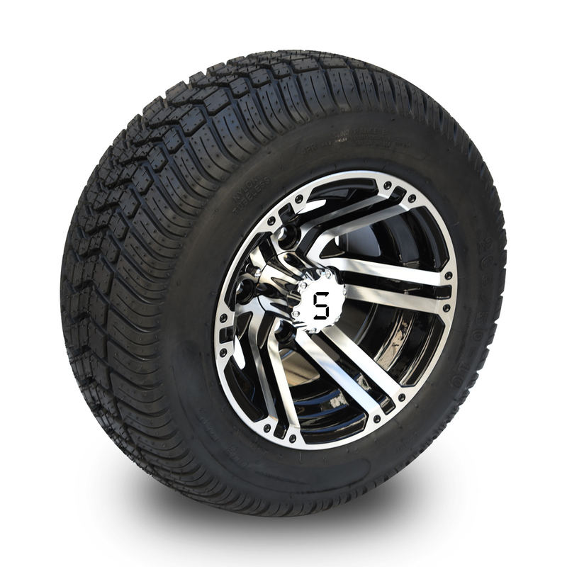 ล้อรถกอล์ฟขนาด 10 นิ้ว พร้อมยางถนน DOT ขนาด 205/50-10 - ออฟเซ็ต 25 4x4 Bolt (101.6 มม.)