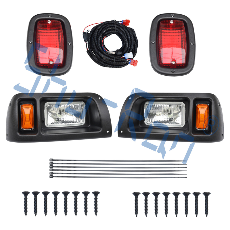 ชุดไฟหน้าฮาโลเจนสำหรับรถกอล์ฟและชุดไฟท้าย LED สีแดง เข้ากันได้กับ Club Car DS