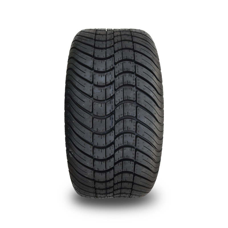 ชุดยางรถกอล์ฟ 205/50-10 DOT แบบเตี้ย และล้อรถกอล์ฟขนาด 10 นิ้ว Machined/Glossy Black Combo 4 ชั้น